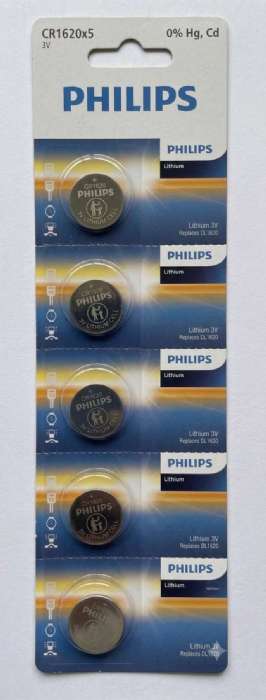 CARTELA DA BATERIA PHILIPS CR 1620