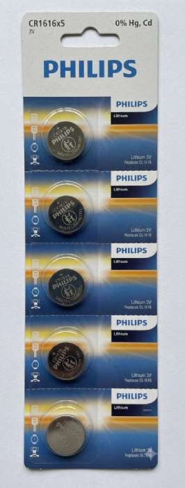 CARTELA DA BATERIA PHILIPS CR 1616