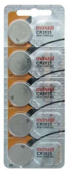 CARTELA DA BATERIA MAXELL CR 2025