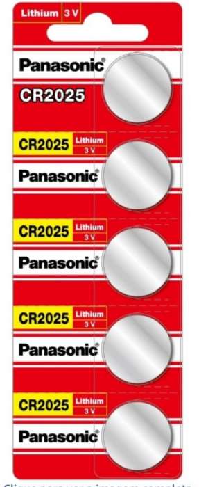 CARTELA DA BATERIA PANASONIC CR 2025