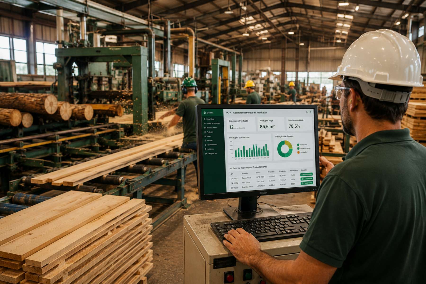 controle a produção